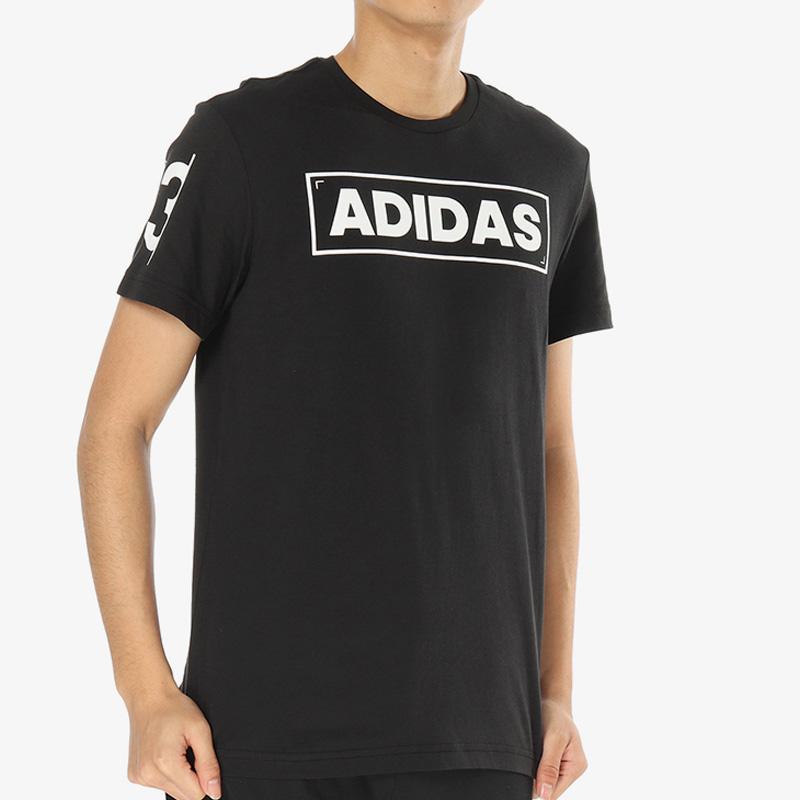 adidas Adi 360 Logo Print Спортивная футболка с круглым вырезом Мужские топы Черные CV4536
