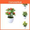 Plastic Simulated Lemon Peach Strawberry Fruit Tree Potted Artificial