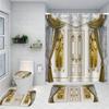 3D Принт Занавеска для душа Животные Наборы для ванной Водонепроницаемый Нескользящий Коврик для ванной Туалет U С 12 крючками Домашний декор