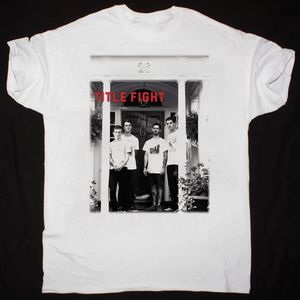 Футболка унисекс белая с принтом группы Title Fight S-3XL Q78371