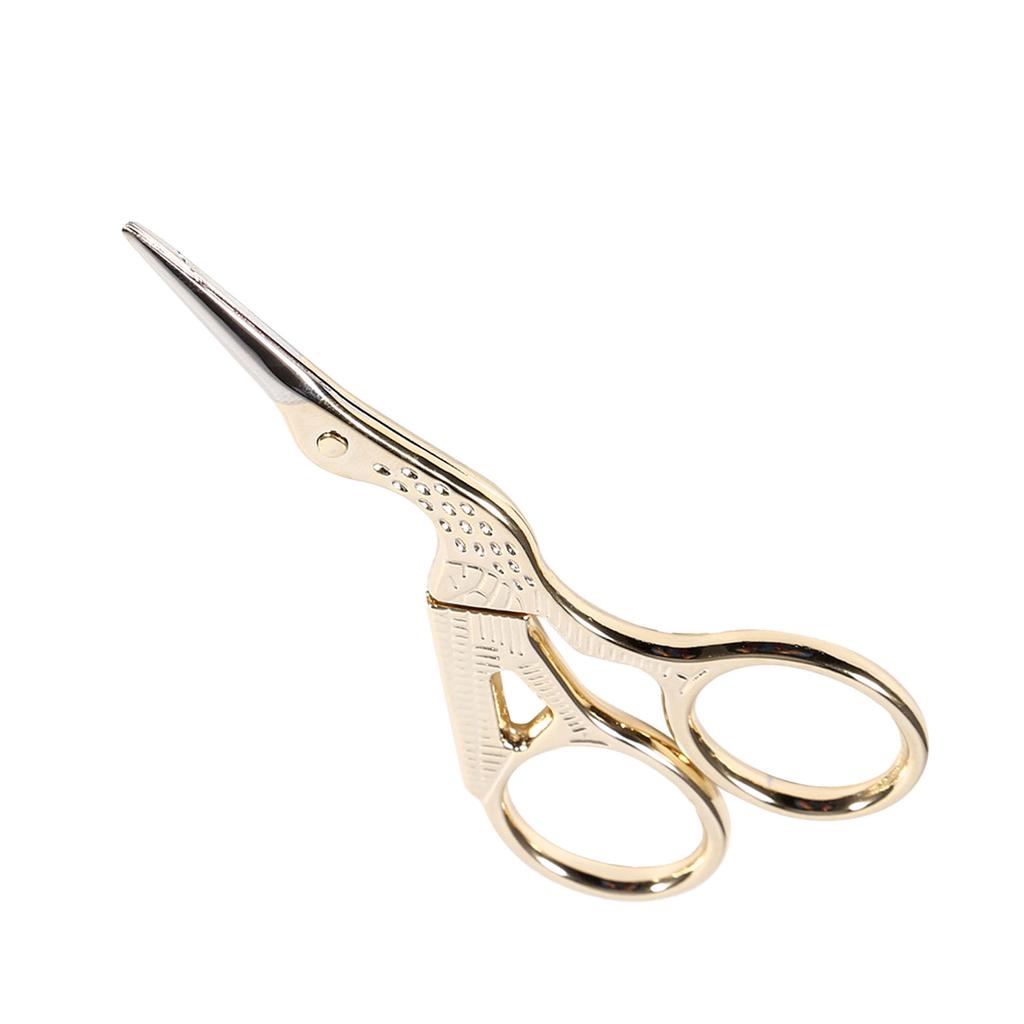1 шт., швейные инструменты из нержавеющей стали для вышивки, ножницы в форме журавля, ножницы для вышивки крестом, золотые