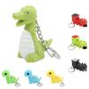 Cartoon Dinosaur Bear Train Kawaii LED Light Up Keychain Key Ring with Sound