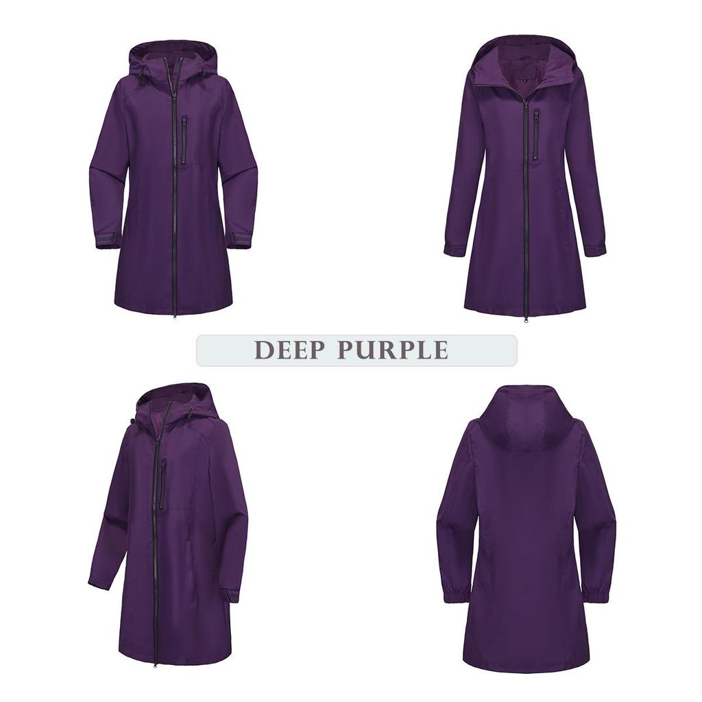 Женская водоотталкивающая ветровка: С капюшоном, Длинный рукав, Свободный крой, Идеально подходит для весенних и осенних видов спорта на открытом воздухе.