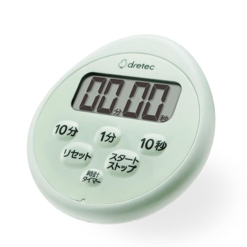 Dretec Kitchen Timer Stopwatch with Magnetic, Waterproof Clock, Green (Solid Color)