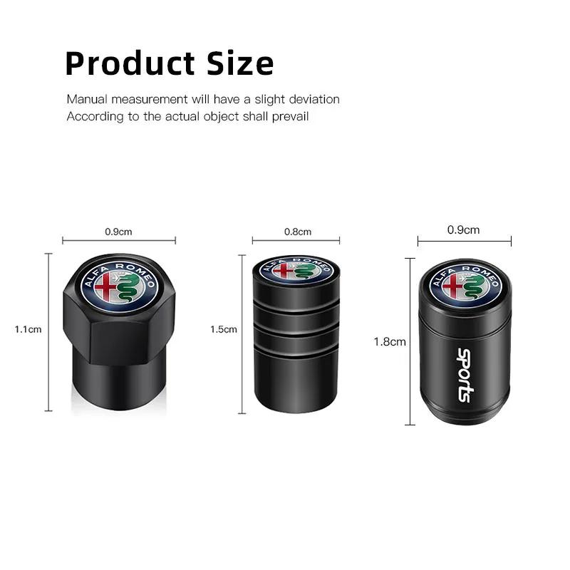 For Alfa Romeo 108 Car Sticker For Alfa Romeo 159 147 4Pcs Car Wheel Tire Valve Cap Dustproof Cover Accessories Hubcap For Alfa Romeo 147 156 159 1