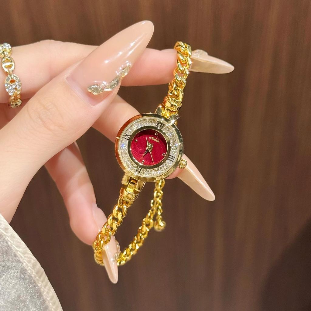 Stylish Small Dial Women'S Bracelet Watch, Roman Numeral Quartz Watch For Women, Elegant Ladies' Wristwatch, Women'S Watch.