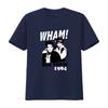 Wham 1984 Big Tour Print Dark Grey T Shirt for Men Fashion Retro Band Design vintage Washed Soft streetwear fashion Slightly