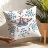 Linen Cushion Covers For Decorative Sofa Home Pillows Case Car Chair Pillows Cases Colorful plant and insect home prints
