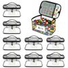 LAMPTOP LEGO Storage Large Clear Compatible with and Board Perfect for and Indoor with Durable Twin Name and Set of 8 Medium Bags Bags, Capacity,