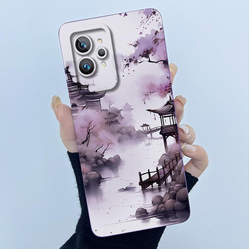For Realme GT 2 Pro Phone Case Cute Panda Girl Cats Liquid Silicone Camera Protection Back Cover For Realme GT2 Pro GT2Pro Funda