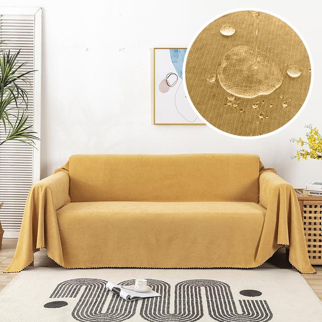 Waterproof Sofa Towels In The Four Seasons Solid Color Slipcover Multipurpose Blanket Modern Anti Slip Home Living Room Decor