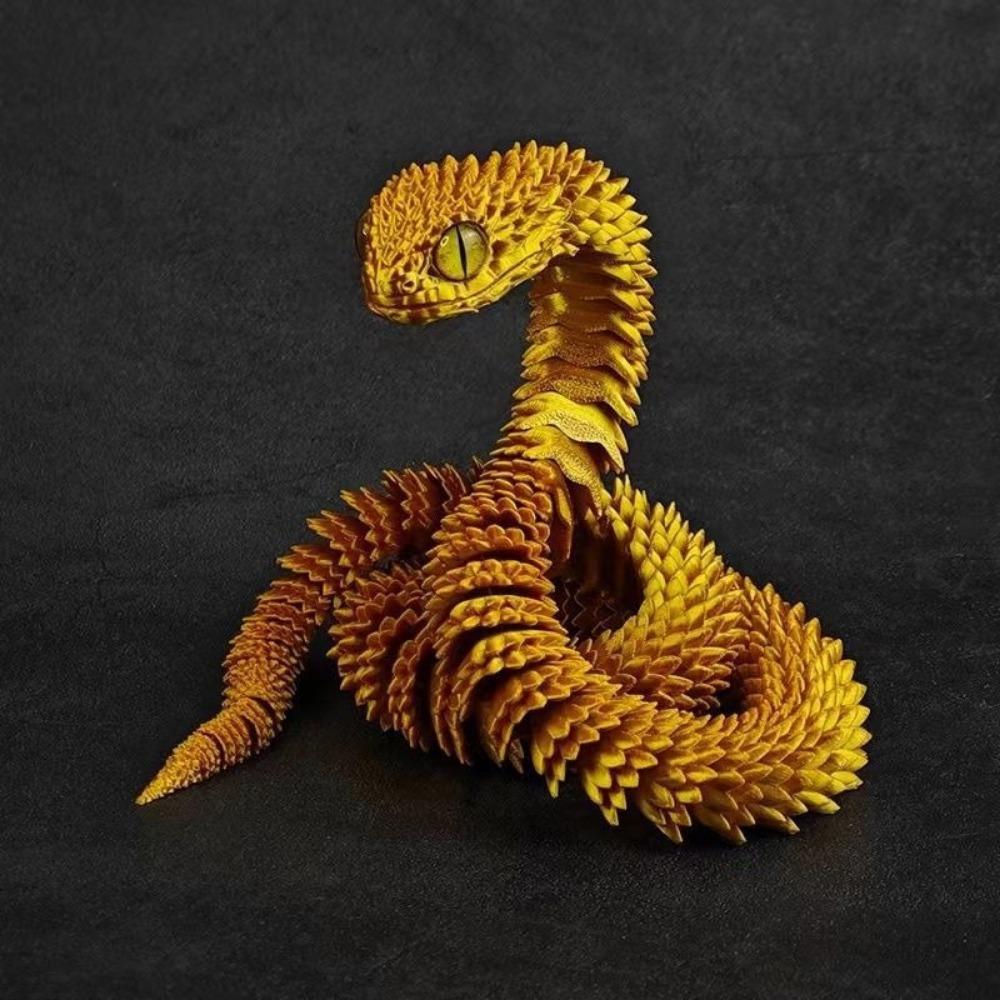 Realistic 3D Printed Snake 30/45cm 3D Printing Model Exquisite Animal Simulation Model  Home Decor
