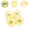 4Pcs Skateboard Wheels Flash with Bearings Wear Resistant 65mm 78A Transparent PU Smooth Repair Parts with Light Rollers
