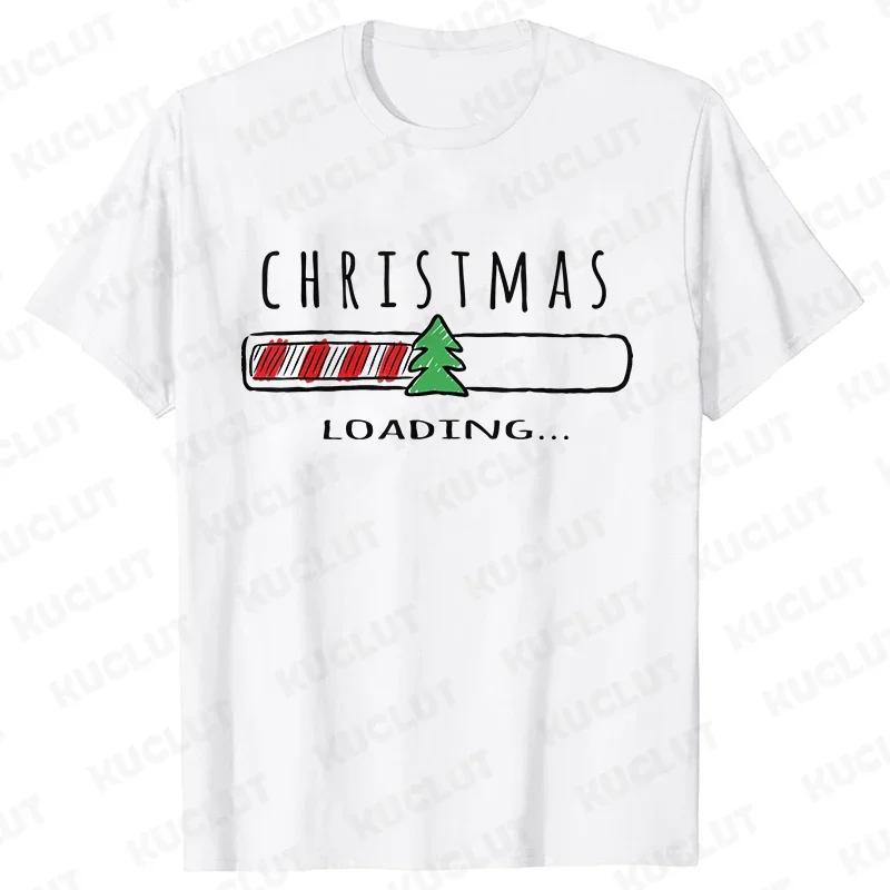 Christmas Loading Graphic TShirt Women Clothing Casual Short Sleeve Tees Happy New Year Tshirt Fashion Merry Christmas Yk Tops