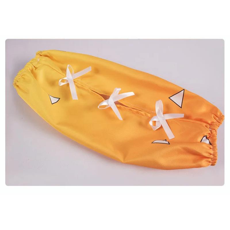 Костюм для косплея Demon Slayer Agatsuma Zenitsu, аниме Kimetsu No Yaiba Zenitsu, парик для взрослых и детей, кимоно, униформа, костюм на Хэллоуин