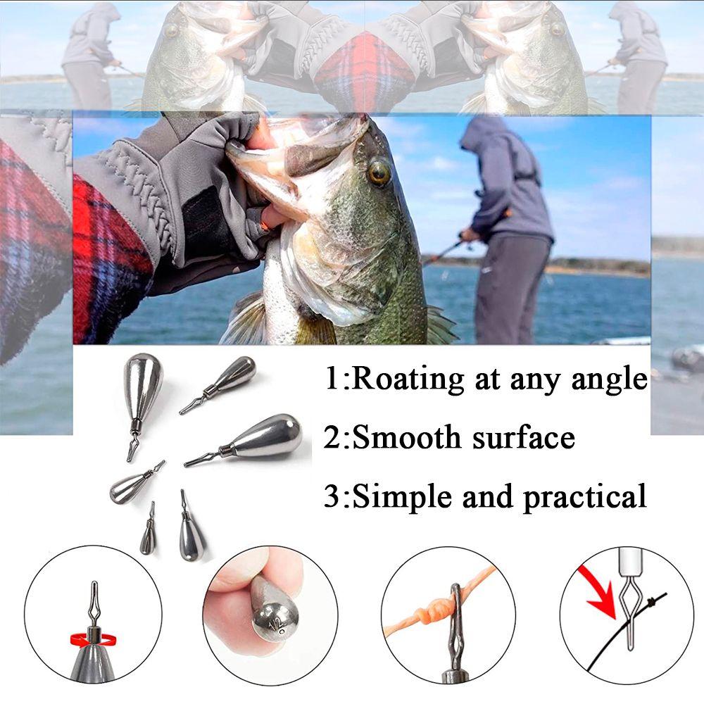 Drop Shot Weights 360 Degree Rotatable Hook Connector Line Sinkers Fishing Tungsten Fall Sinker
