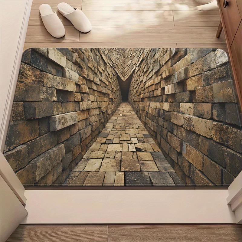 3D Стереоскопический Коврик для Пола, Ковер для Прихожей, Устойчивый к Грязи и Легкий в Уходе Коврик из Кристаллического Велюра