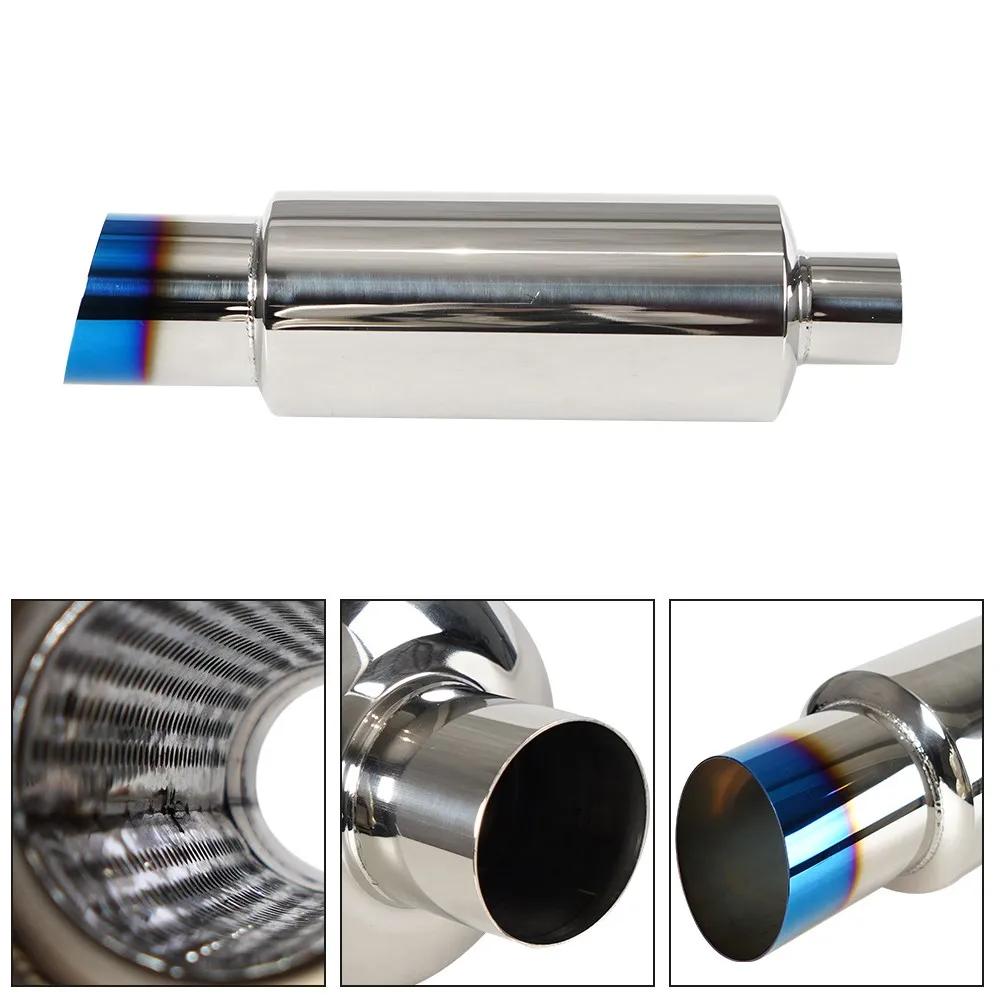 Универсальный 2 "впускной 3" выпускной глушитель, труба из нержавеющей стали для мотоцикла, автомобильные детали, глушитель, хвостовая труба, автозапчасти TP-1018