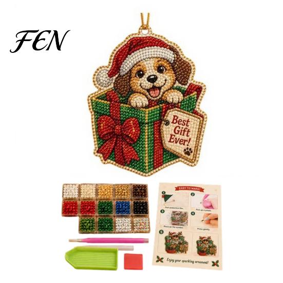 Winter Holiday Art Projects Christmas Hanging Faux Pearl Kit for Adult, DIY Bead Tree Decorations Painting Ornament, Handmade Craft Set Home