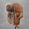 Men's Winter Imitation Fox Fur Ear Protection Hat - Thickened, Windproof Ski & Cycling Cap