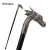 Silver Dragon Head Fashion Walking Stick Decorative Stick Cospaly Vintage Party Fashionable Walking Cane Crosier 93cm