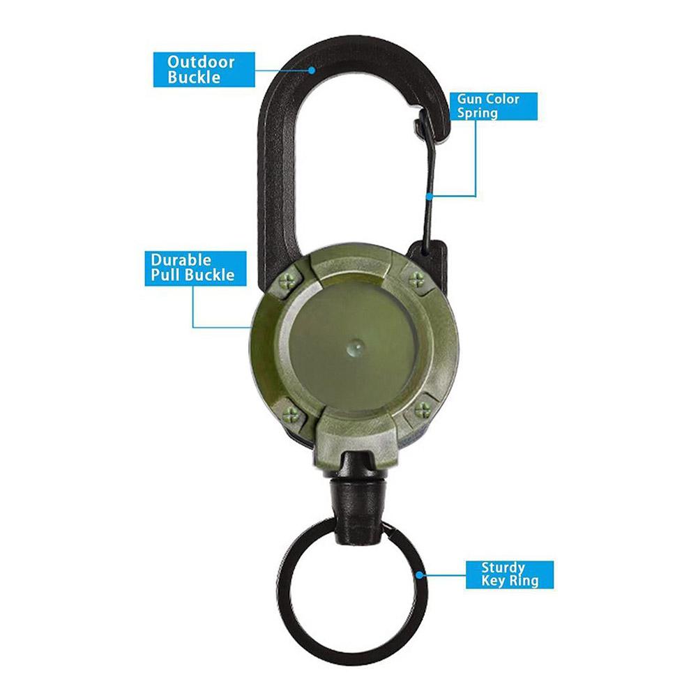 1 шт. прочный выдвижной значок для удостоверения личности с катушкой-карабином брелок для ключей с брелоком для инструментов на открытом воздухе J3J2