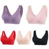 Women's Front Closure Bra Leisure Comfortble Breathable Underwear Wide Shoulder Strap Bralette Plus Size Elastic Vest Bra
