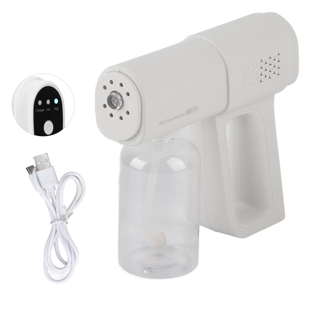 Ручной нанометровый очищающий распылитель, перезаряжаемый от USB, беспроводной, многофункциональный распылитель тонкого тумана, 380 мл, белый