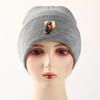 Colored Parrot Print Knit Cap Beanie, Animal Skullies Beanies Fit Stretchable Headwear Headwear Knitted Hat Beanie