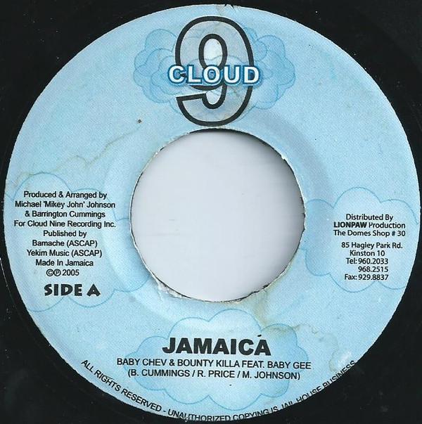 7-дюймовая пластинка BABY CHEV BOUNTY KILLER BABY GEE Ямайка НИКАКОЙ Cloud 9 2005 Ямайка Регги Ска Даб Б/У
