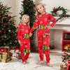 Рождественский принт милый семейный комплект пижамы, домашняя одежда, семейный комплект топ с длинным рукавом и штаны комплект