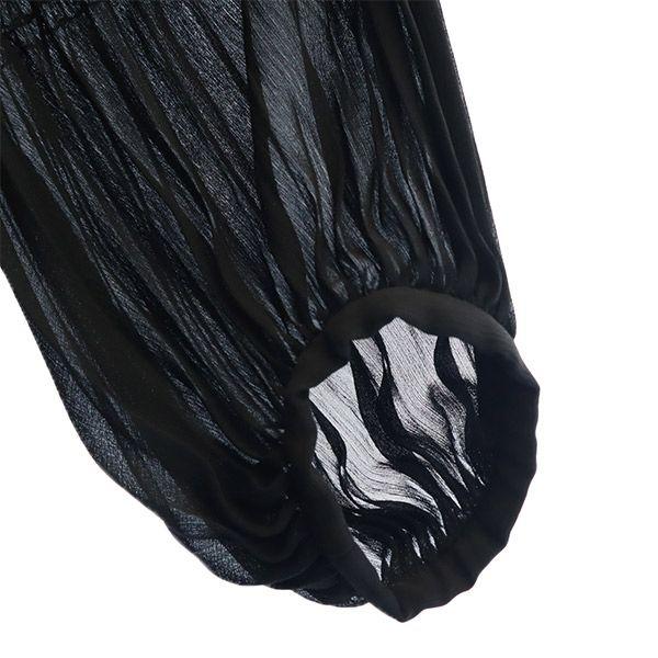 SNIDEL Платье мини с длинными рукавами, прозрачными рукавами, черное, женское, б/у