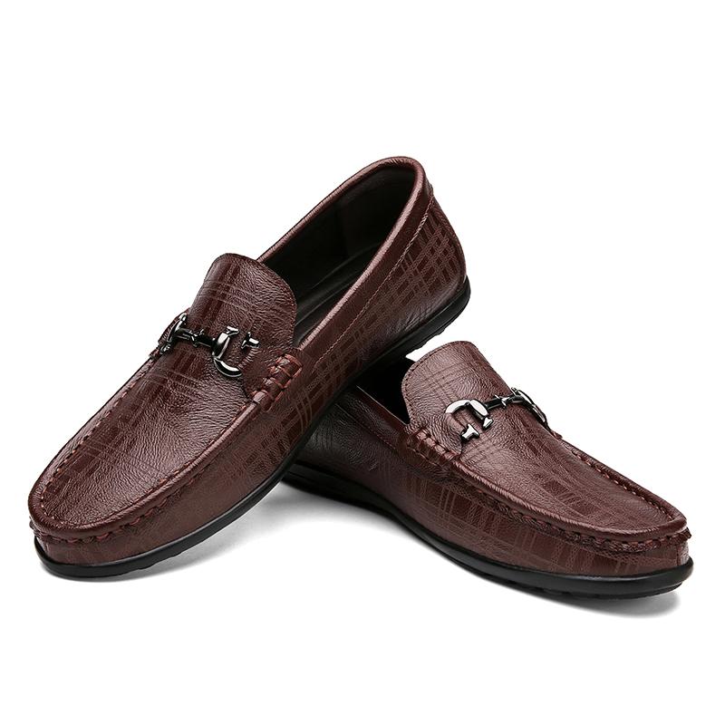 Мужская обувь из натуральной кожи, высококачественные повседневные туфли-лоферы без застежек, мокасины, итальянские нескользящие мужские туфли для вождения, мягкие