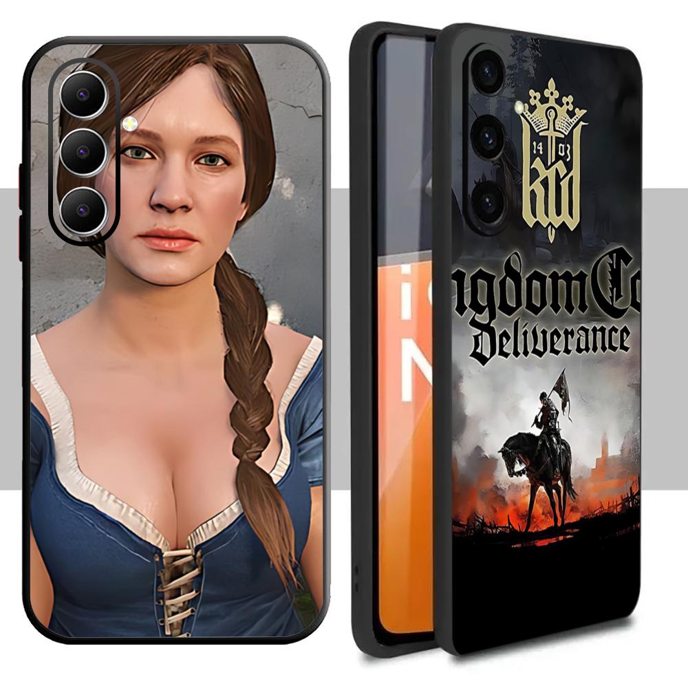 Игровой Kingdom Come Deliverance Карта 2 Чехол для телефона для Samsung Galaxy A56 A16 A36 A26 A06 A55 A54 A15 A35 A25 Мягкий Черный