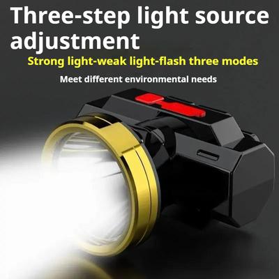 Светодиодный фонарь для ночной рыбалки, мощный USB-аккумулятор, литиевый аккумулятор, рыболовный фонарь для патрулирования и кемпинга, налобный фонарь