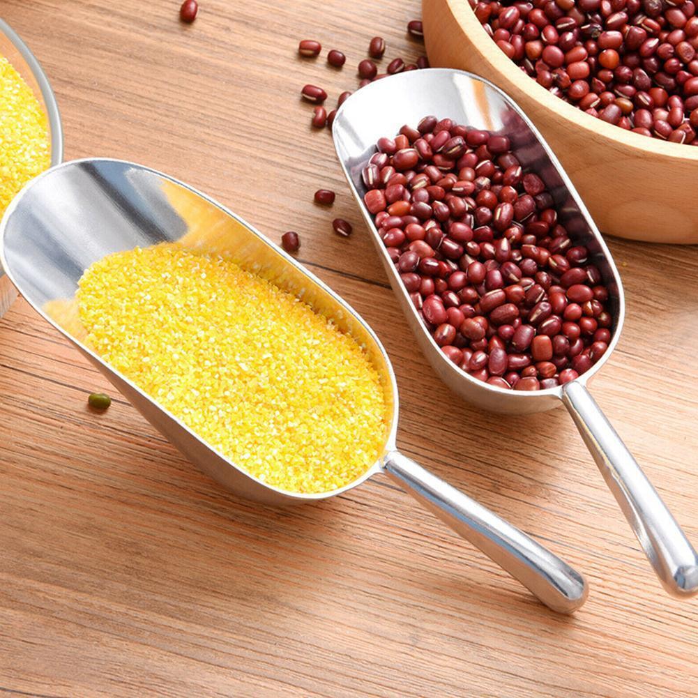 Алюминиевый металлический совок с круглым дном, совок для льда, сахара, сладких блюд, кухня, дом