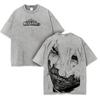 Katsuki Bakugou Graphic T-shirt My Hero Academia Anime Washed Oversized T Shirt Men Women Clothing Pure Cotton Short Sleeve Tees