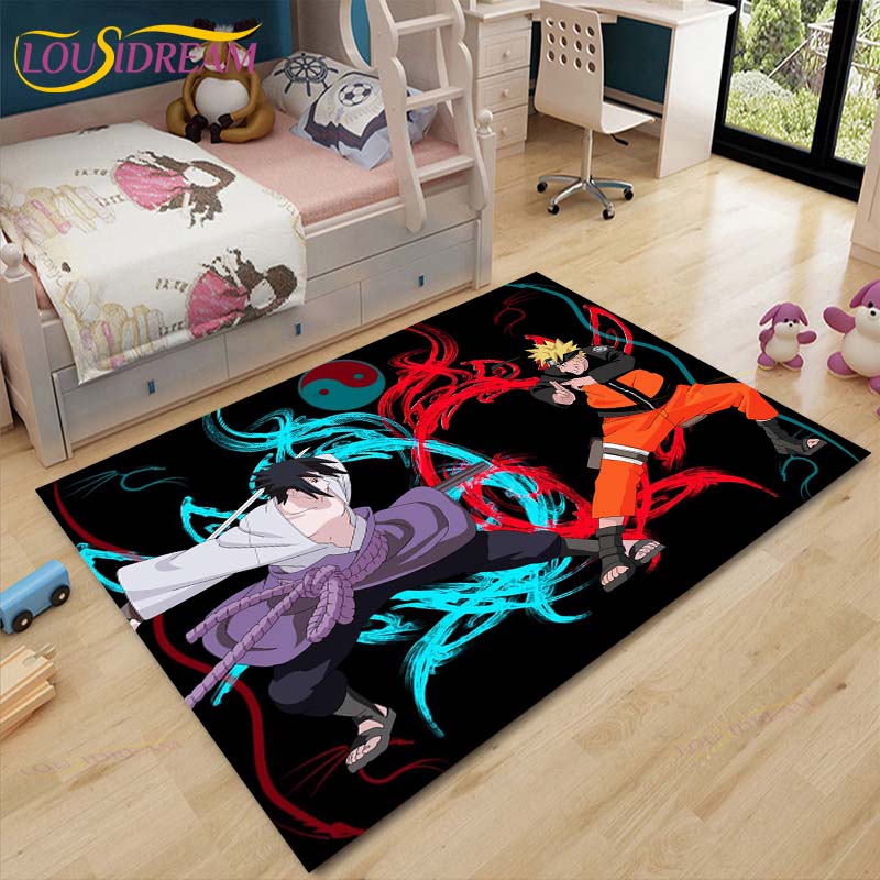 New Cartoon Naruto Carpets Kids Crawling Carpets Living Room Tea Table Mats Bedroom Rug Washable Floor Mats Household Area Mat