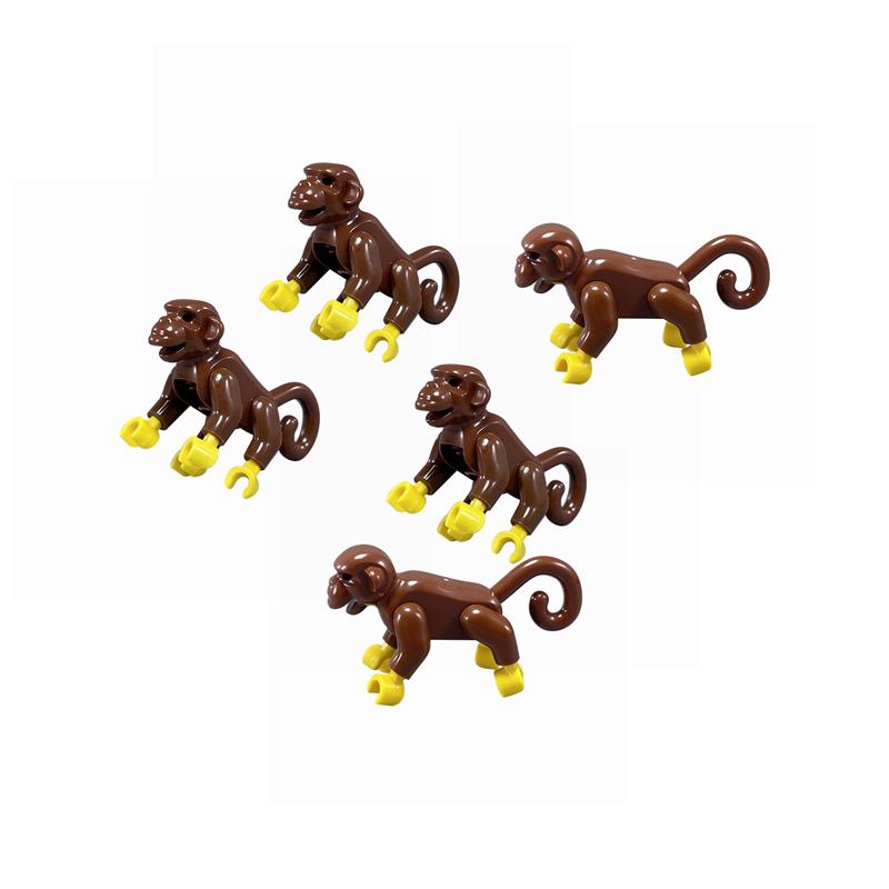 Фигурки животных Динозавры Тигр Акула Волк Обезьяна Жираф Фигурка динозавра Модель Строительные блоки Игрушки для детей Подарки для детей