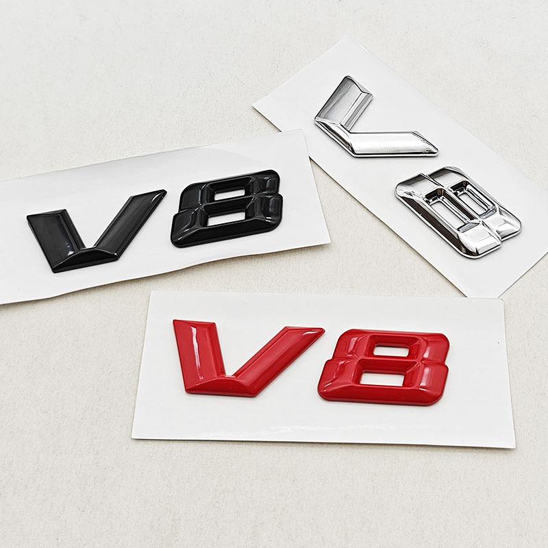 3D ABS Chrome Letters Car Fender Badge Sticker V8 Emblem For Mercedes Maybach S600 W222 S500 W140 CL600 M275 CLS63
