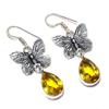 Citrine Gemstone 925 Sterling Silver Gift Jewelry Earring 1.89"