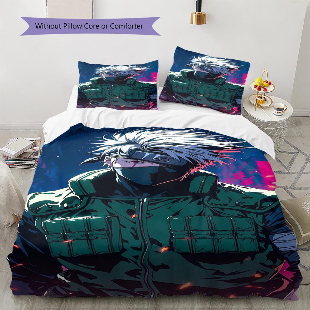 Мультяшный Узор Комплект Постельного Белья Одеяло Пододеяльник Наволочка Домашний Декор Подарок на День Рождения (1 пододеяльник + 2 наволочки, без наполнителя)