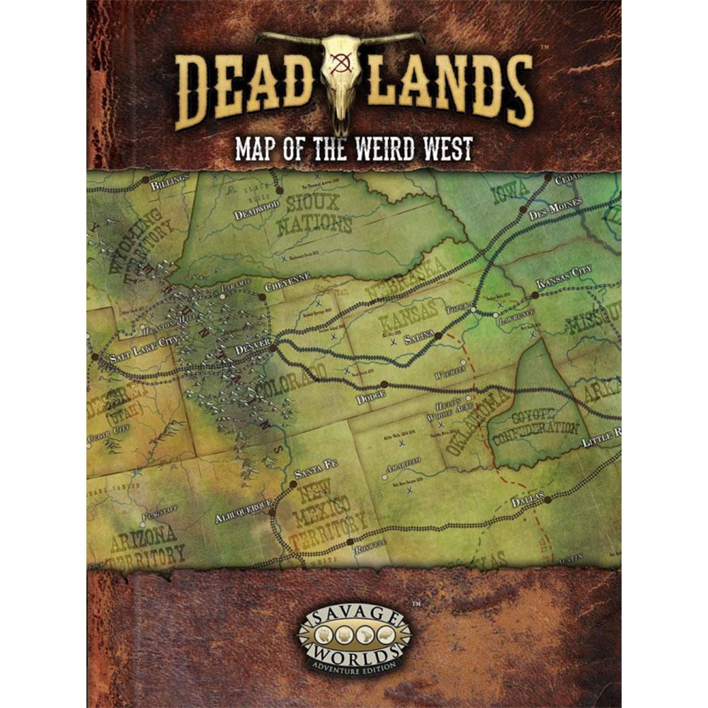 Карта Deadlands из Странного Запада RPG