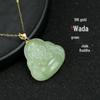 Сертифицированная натуральная подвеска-ожерелье из белого нефрита Хэтянь с инкрустацией из стерлингового серебра 925 пробы для женщин