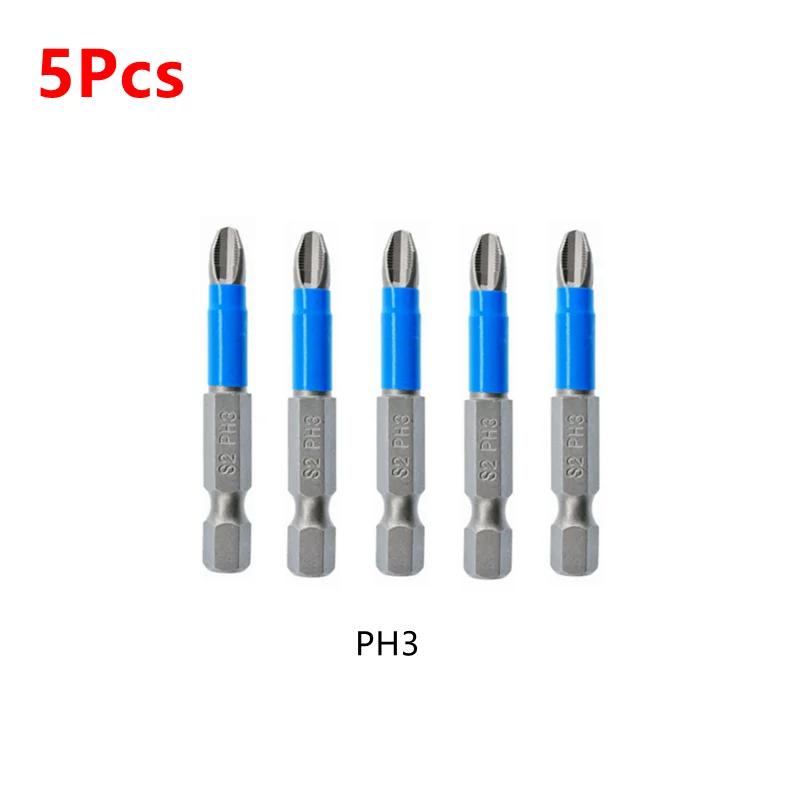 PH1 PH2 PH3 PZ1 PZ2 PZ3 50 мм Магнитные биты S2 Шестигранная рукоятка Противоскользящие Набор бит для дрели и шуруповерта