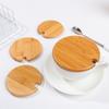 Wood Wide Mouth Can Mason Jar Cap Mug Cover Wooden Lids Lid With Spoon Hole Seasoning Bottle Caps