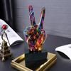 Graffiti Hand Gesture Ornament Art And Crafts Resin Gesture Statue Desktop Ring A Living Room Home Decoration