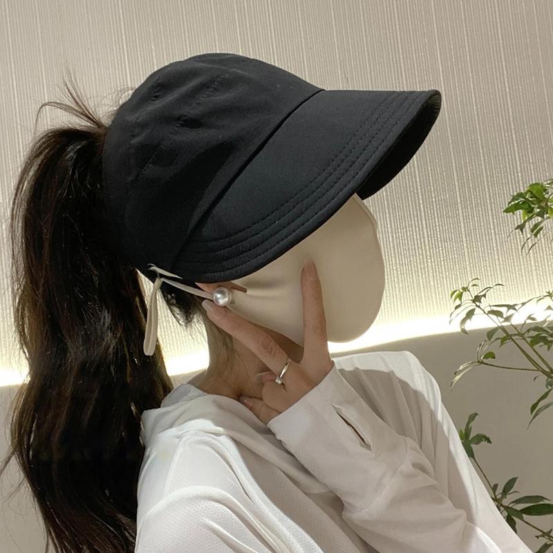 Летняя широкополая шляпа от солнца для женщин, складная регулируемая пляжная шляпа-ведро для отдыха на открытом воздухе, козырьки для защиты от ультрафиолета, рыболовные шапки с хвостиком