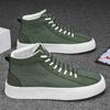 Модные ретро зеленые мужские высокие парусиновые кроссовки хип-хоп дизайнерские парусиновые туфли мужские кроссовки на плоской платформе мужские кроссовки для скейтборда