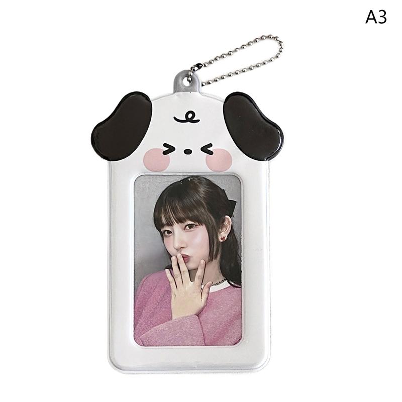 1 шт. 3-дюймовый держатель для фотокарт Kawaii Kpop держатель для фотокарт брелок Ins Idol фотокарточка протектор фото рукава чехол для автобусной карты
